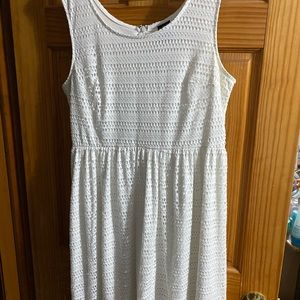 White textures tank top dress